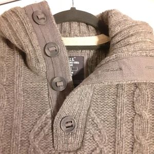 L o g g by H&M heavy wool, Icelandic style sweater, grey/gray, mens S/ ladies M
